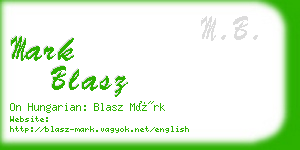 mark blasz business card